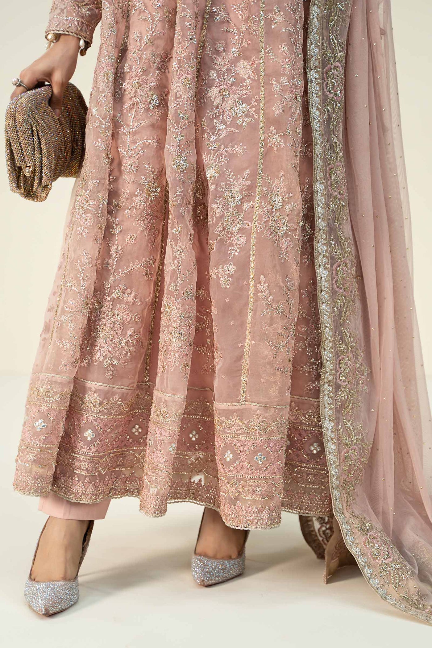 3 Piece Embroidered Organza Suit | SF-W24-16