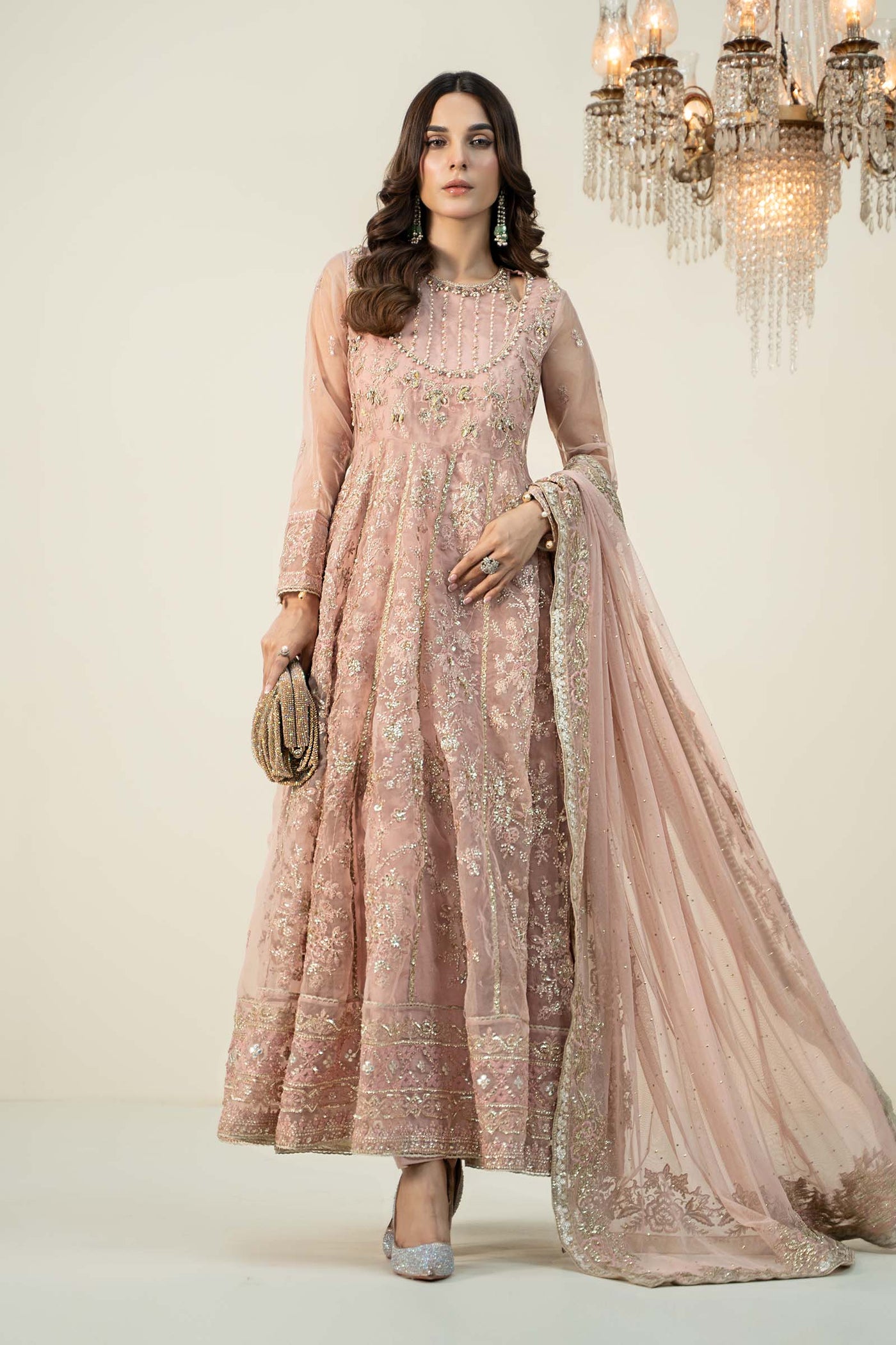 3 Piece Embroidered Organza Suit | SF-W24-16