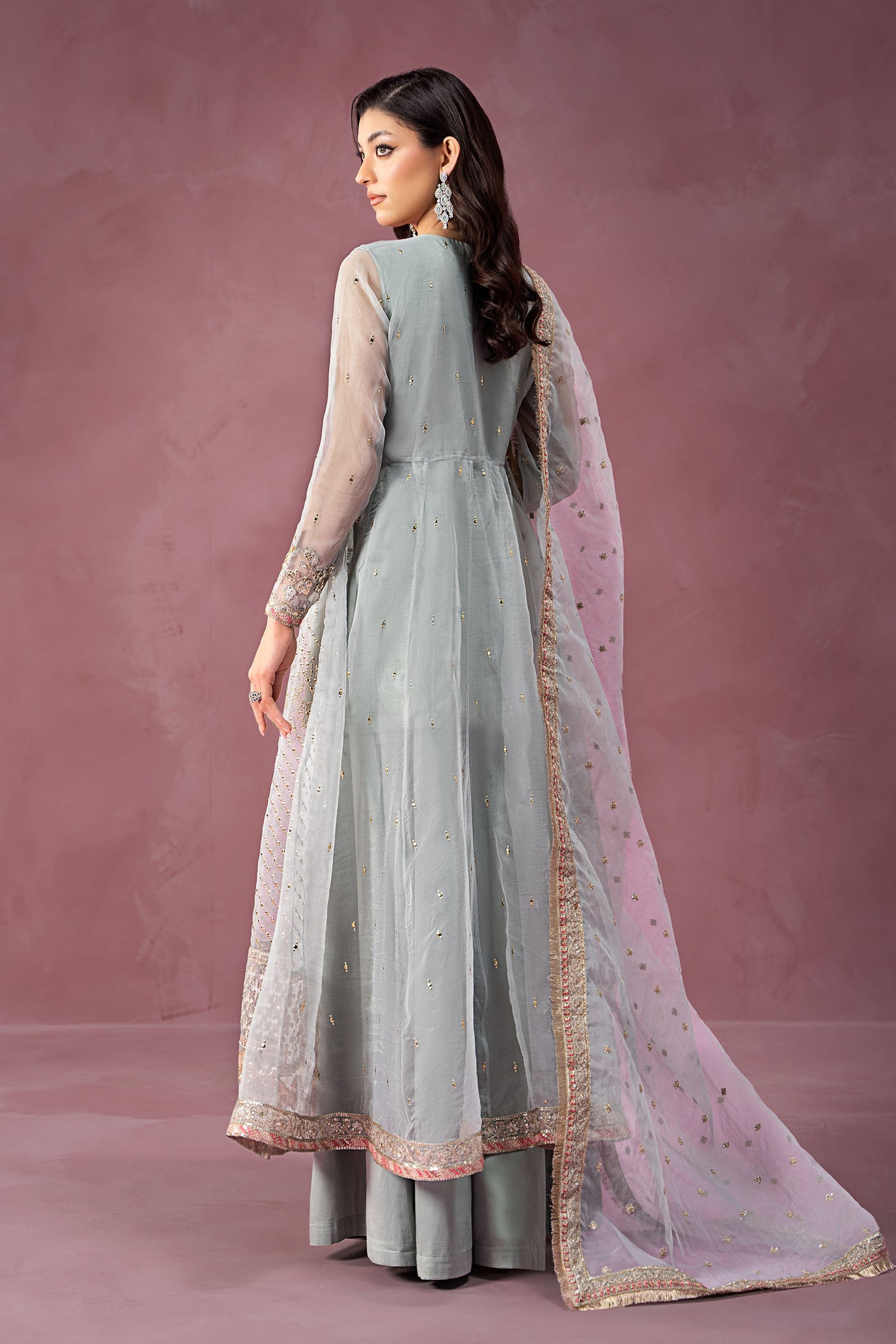 3 Piece Embroidered Organza Suit | SF-W24-19