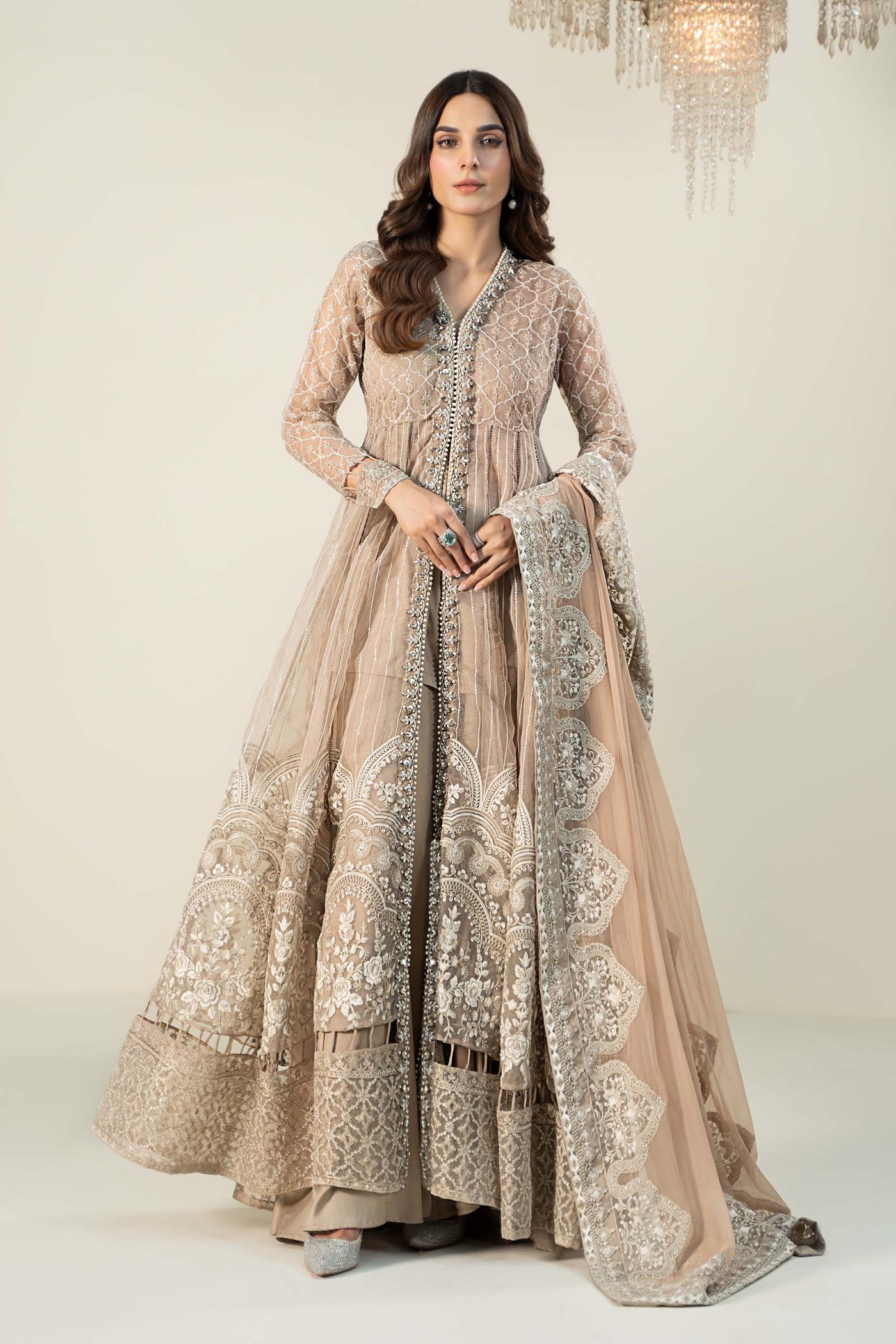 3 Piece Embroidered Organza Suit | SF-W24-70