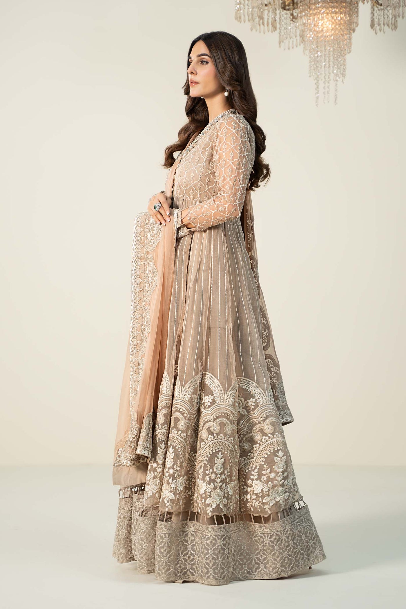 3 Piece Embroidered Organza Suit | SF-W24-70