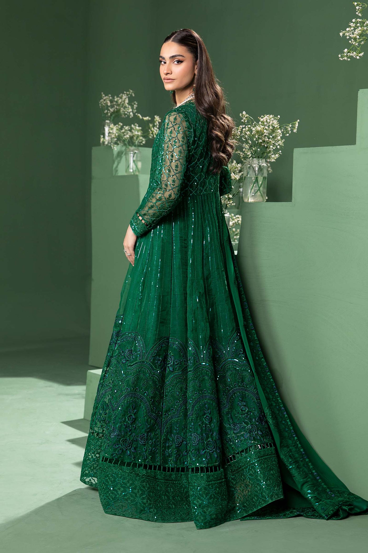 3 Piece Embroidered Organza Suit | SF-W24-70