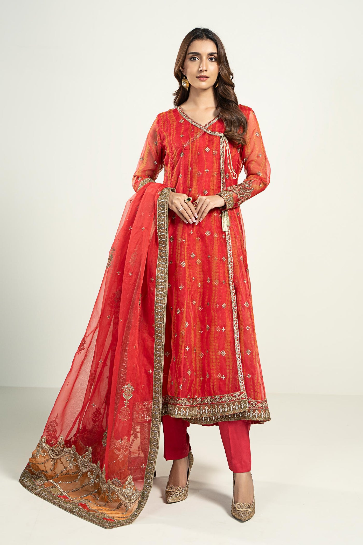 3 Piece Embroidered Frock | SF-EF22-43R1