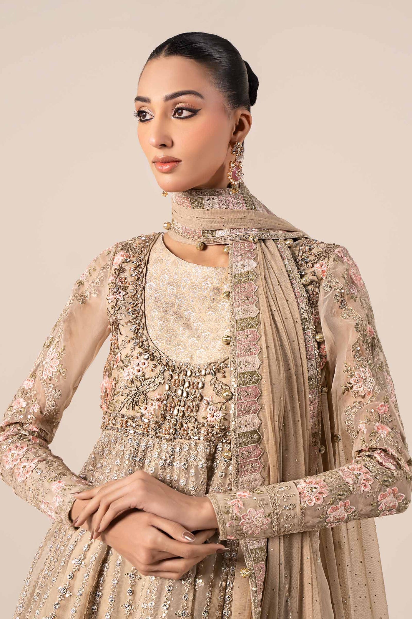 3 Piece Embroidered Organza Suit | SF-EF25-43