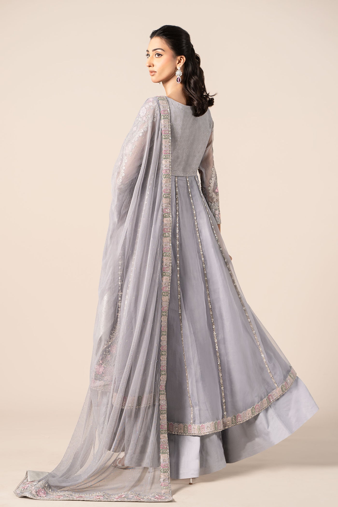 3 Piece Embroidered Organza Suit | SF-EF25-43