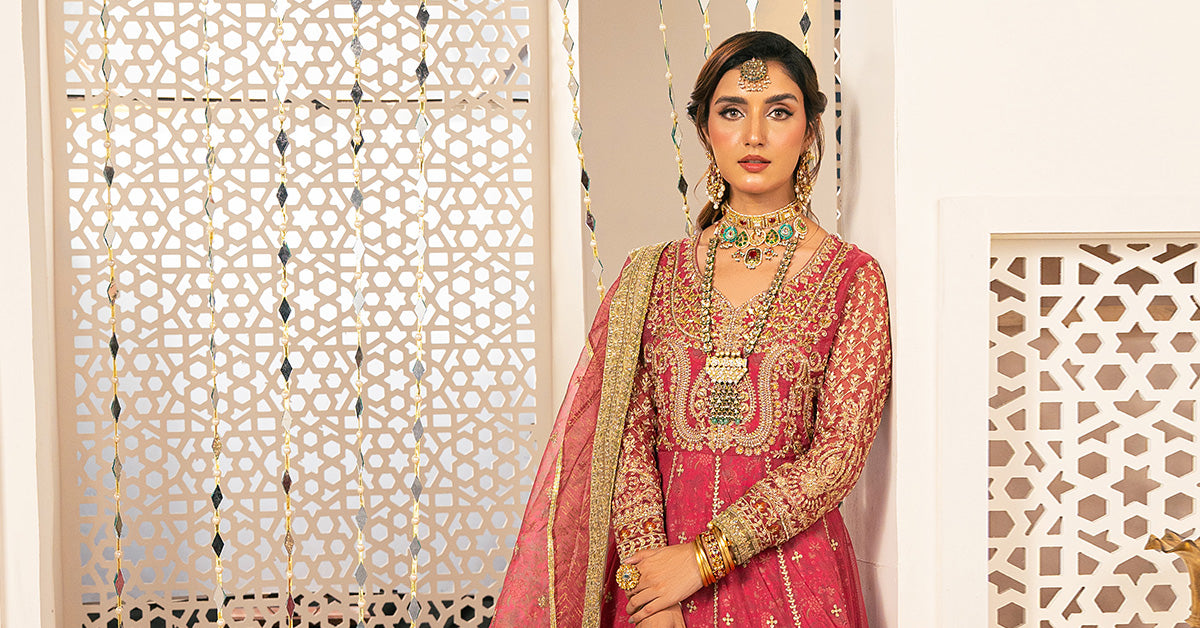 3 Piece Embroidered Net Suit | SF-W24-13