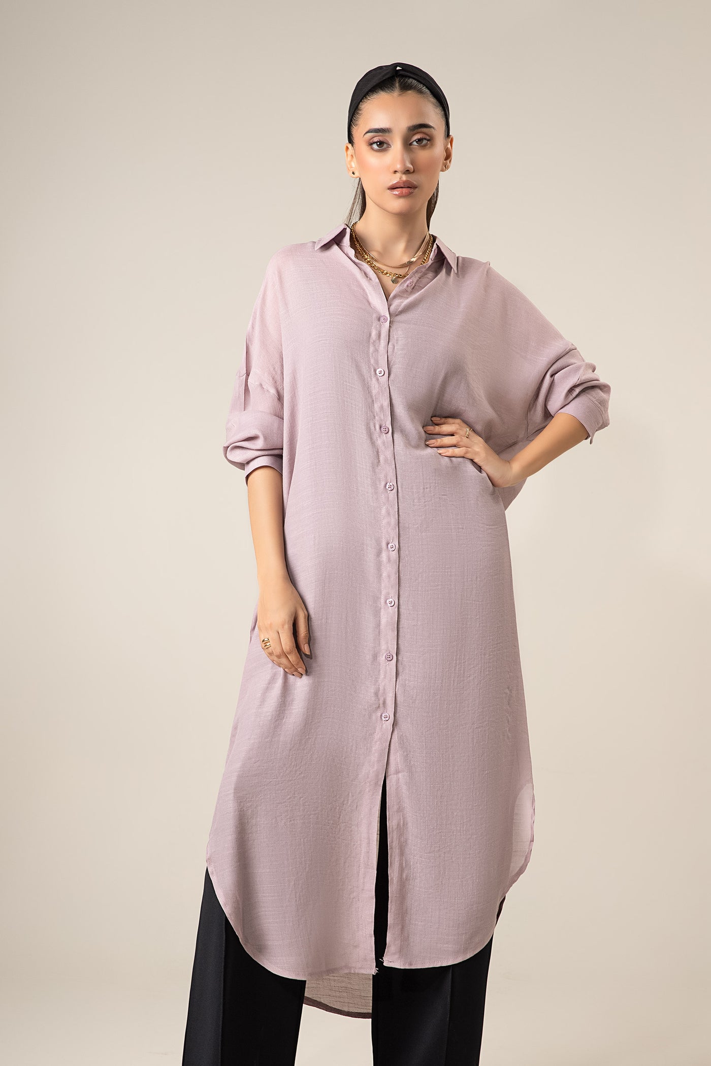 Long Button Down Shirt Dress | WEST-S25-12B