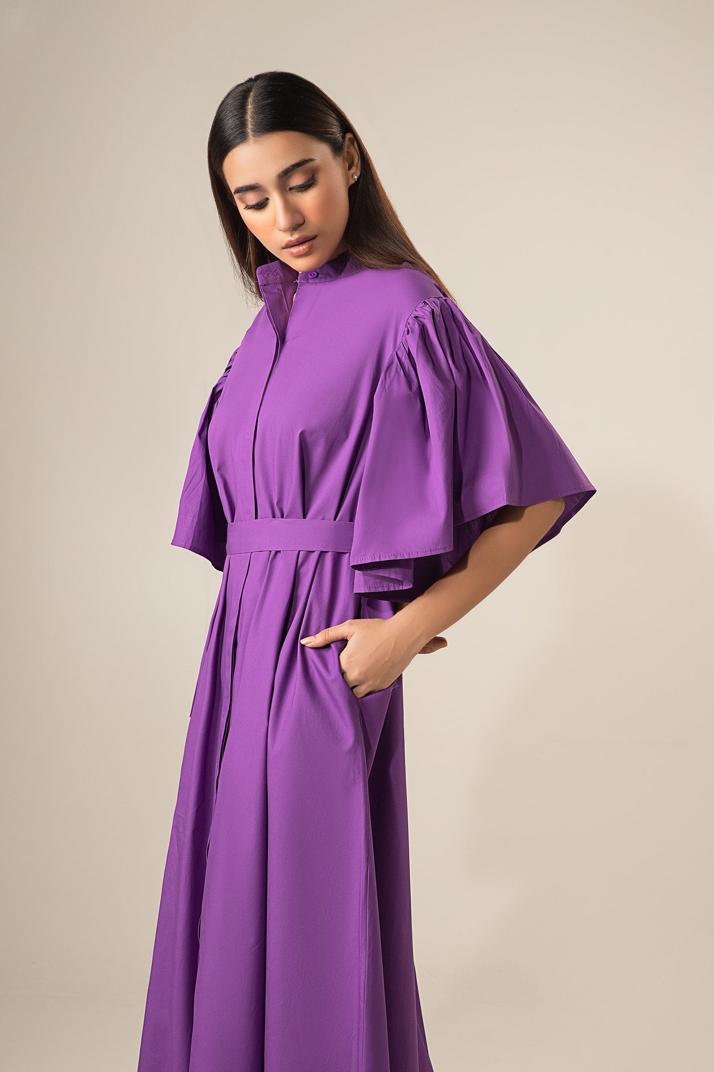 Flutter Sleeve Dress | WEST-S25-13B