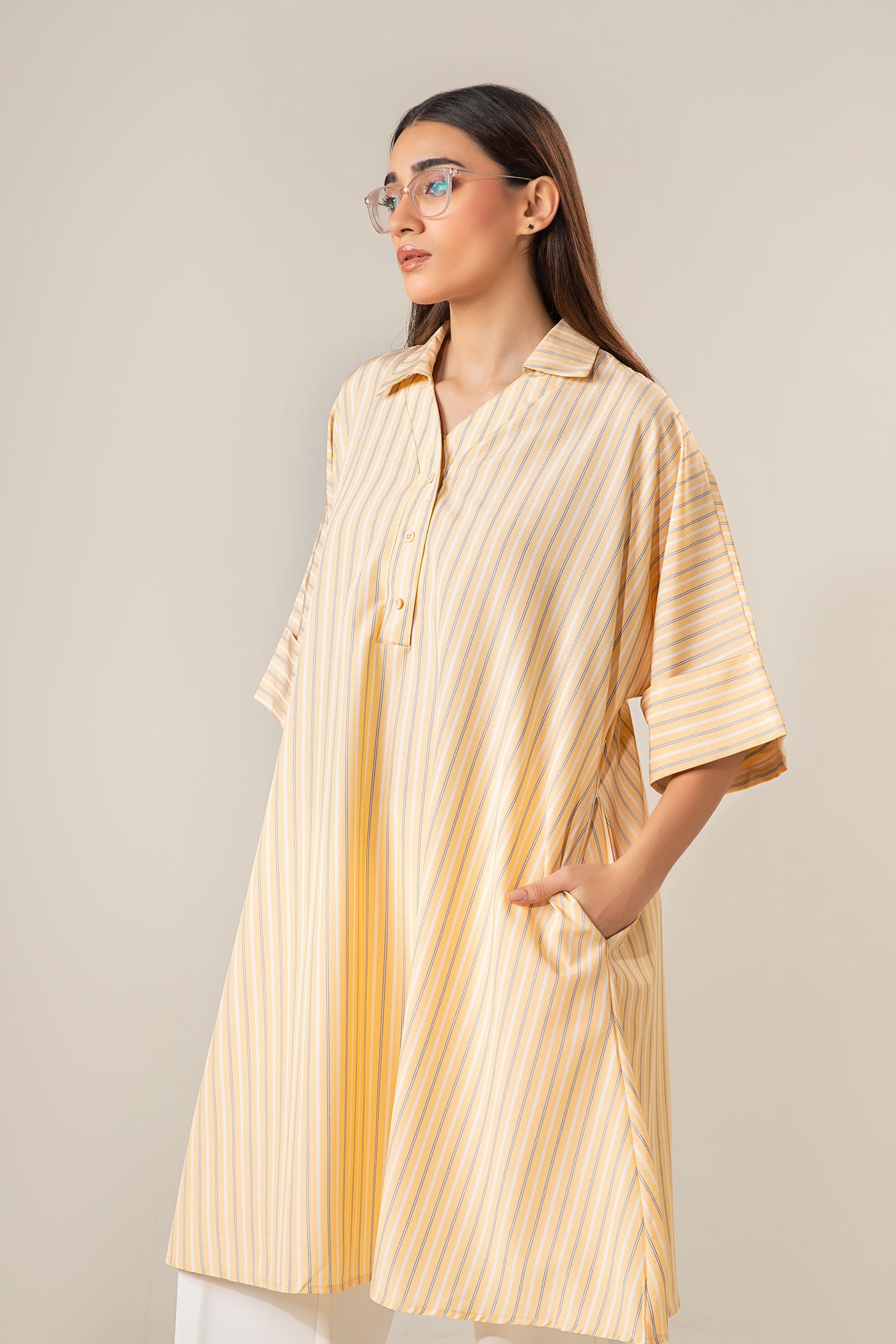 Belt Striped Tunic | WEST-S25-4B