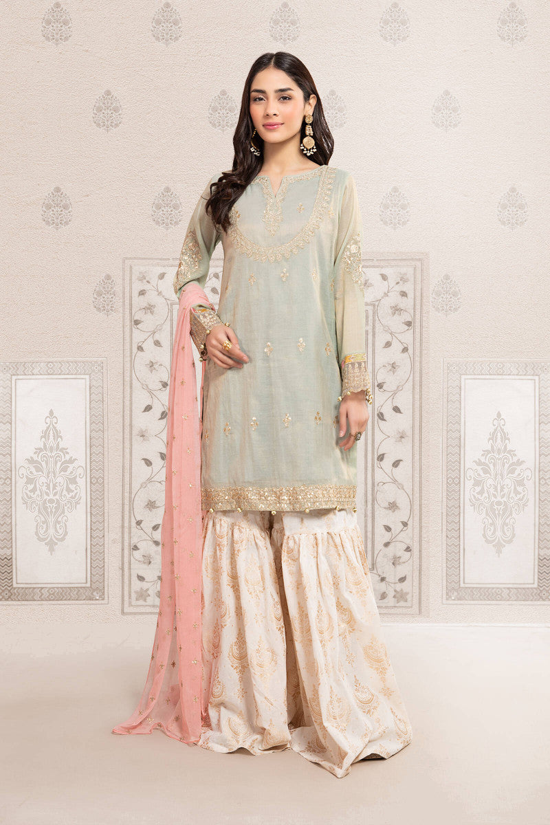 3 Piece Embroidered Suit | DW-EF22-06R1