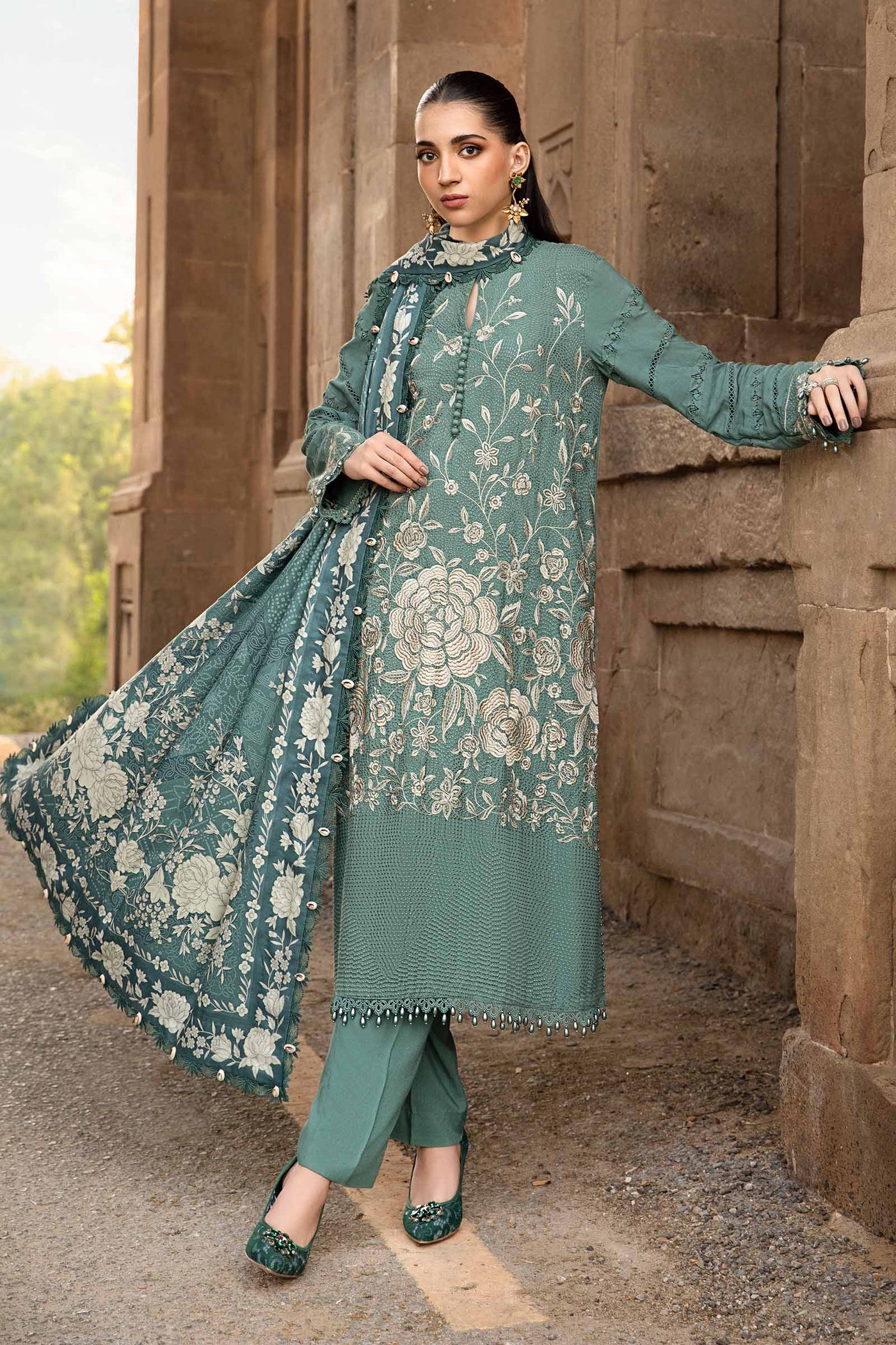 3 Piece Unstitched Printed Linen Suit | MPT-2408-A