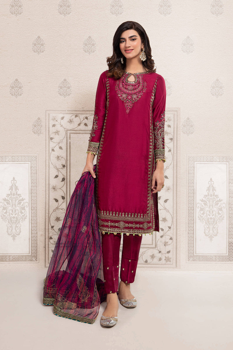 3 Piece Embroidered Suit | SF-EF22-07R1