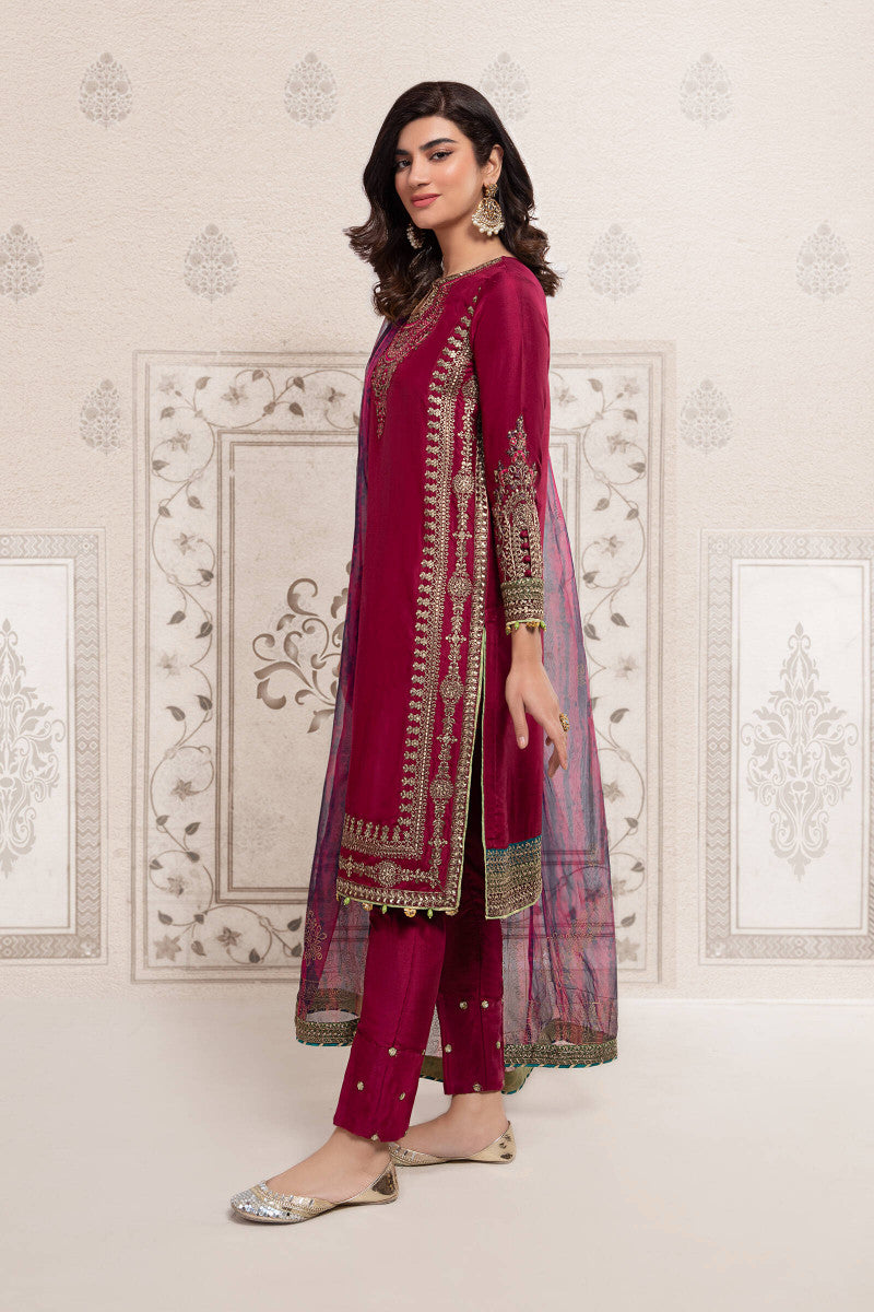 3 Piece Embroidered Suit | SF-EF22-07R1