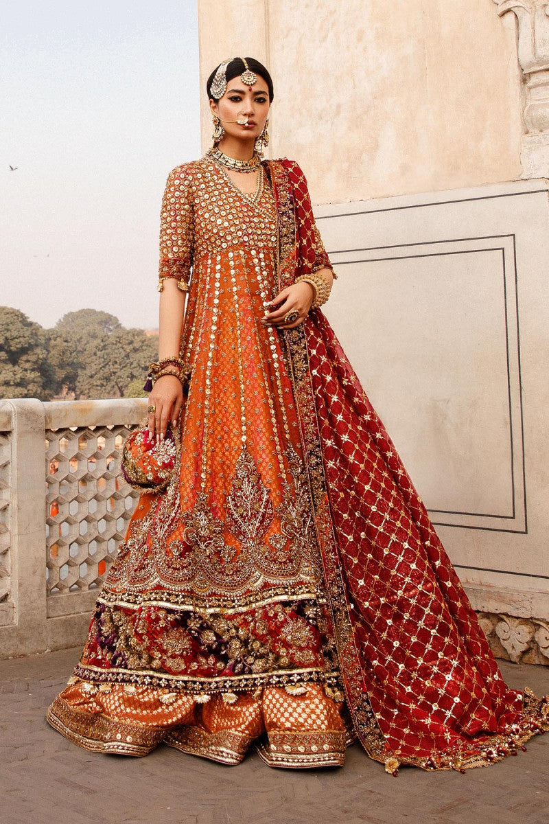 Orange and pink mehndi dress shops