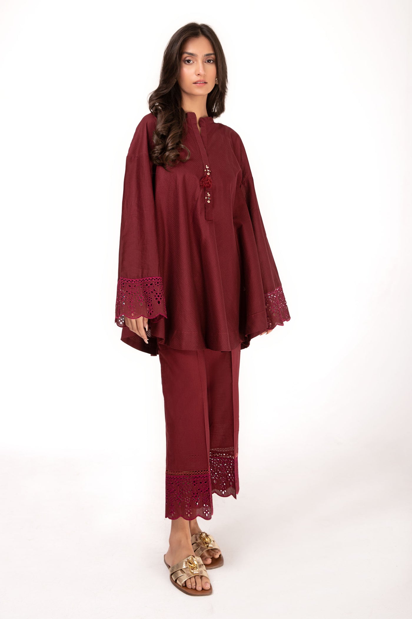 Suit Maroon MB-EF23-64 – Maria.B. Designs (PK)