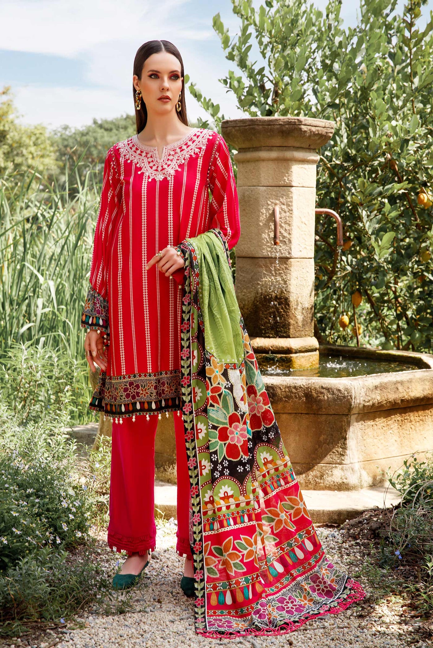 3 Piece - Lawn Suit | MB-US23-112-B