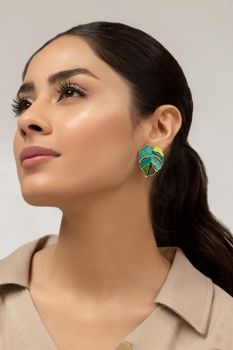 Earrings Green AER-W21-010