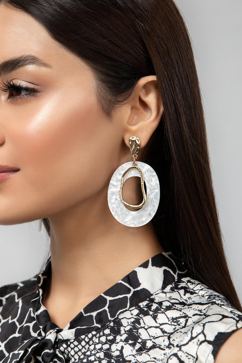 Earrings White AER-W21-069