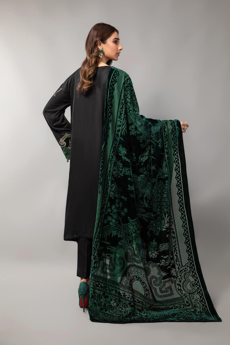 Suit DLS-907-Black and Emerald Green