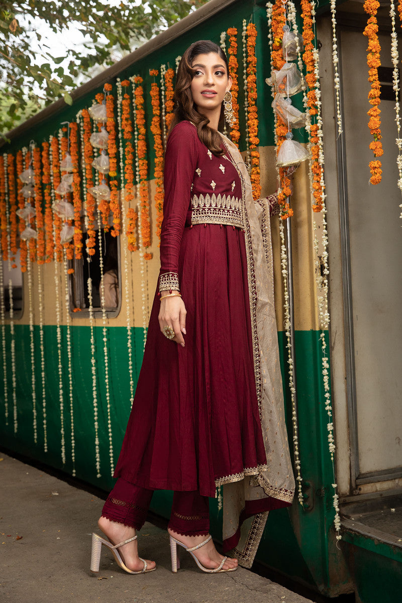 Suit Maroon DW-W22-37 – Maria.B. Designs (PK)