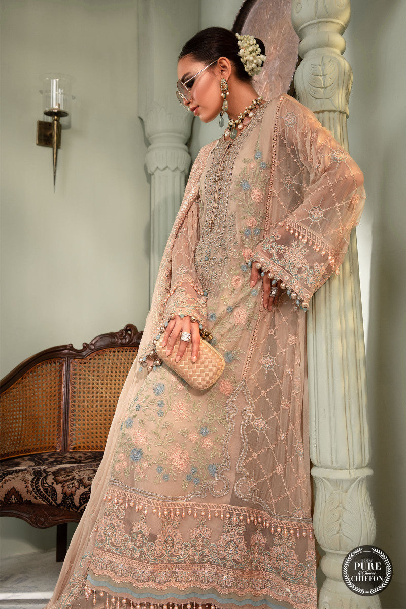 Unstitched Chiffon - MPC-22-206-Nude Pink